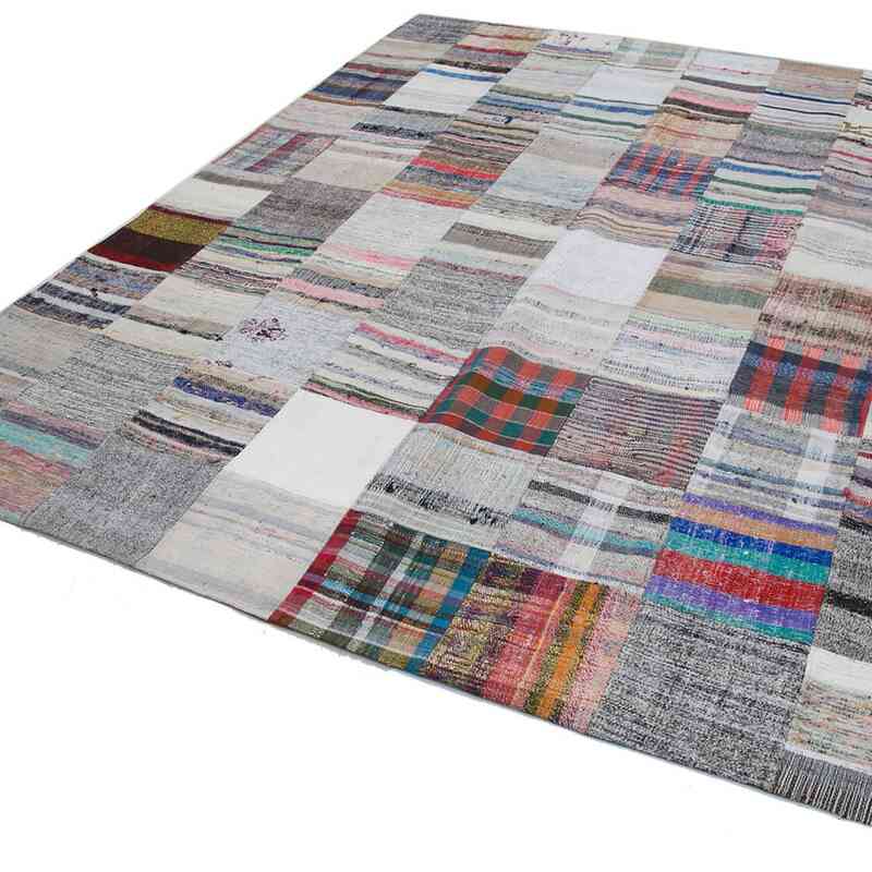 Multicolor Patchwork Kilim Rug - 7' 10" x 9' 10" (94" x 118") - K0058411
