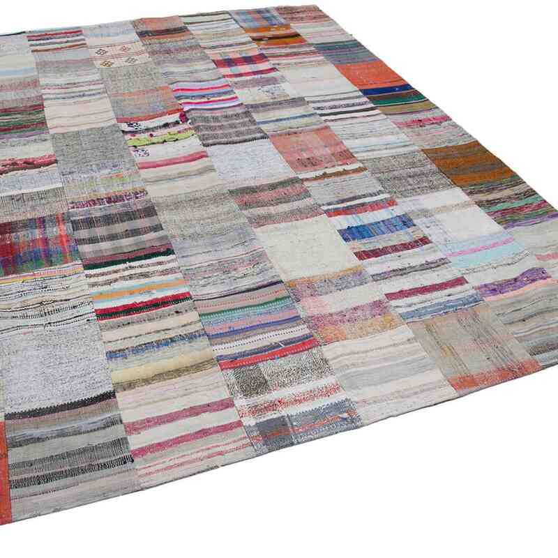 Multicolor Patchwork Kilim Rug - 7' 9" x 9' 10" (93" x 118") - K0058424