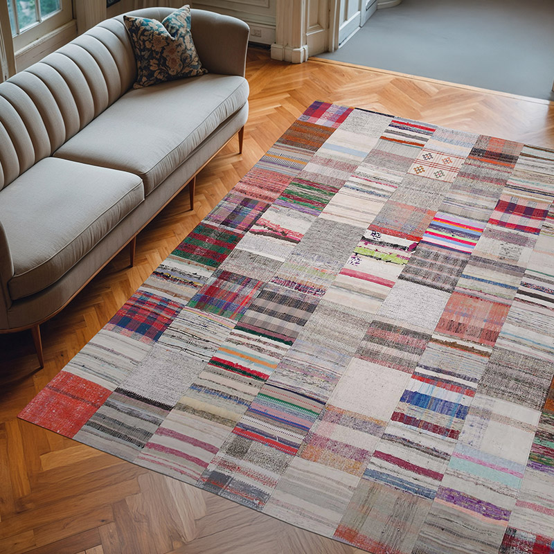 Anadolu Çaput Patchwork Kilim - 237 cm x 299 cm - K0058424