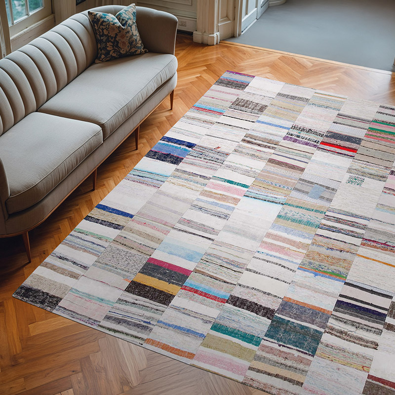 Alfombra Kilim De Retazos - 250 cm x 298 cm - K0058427