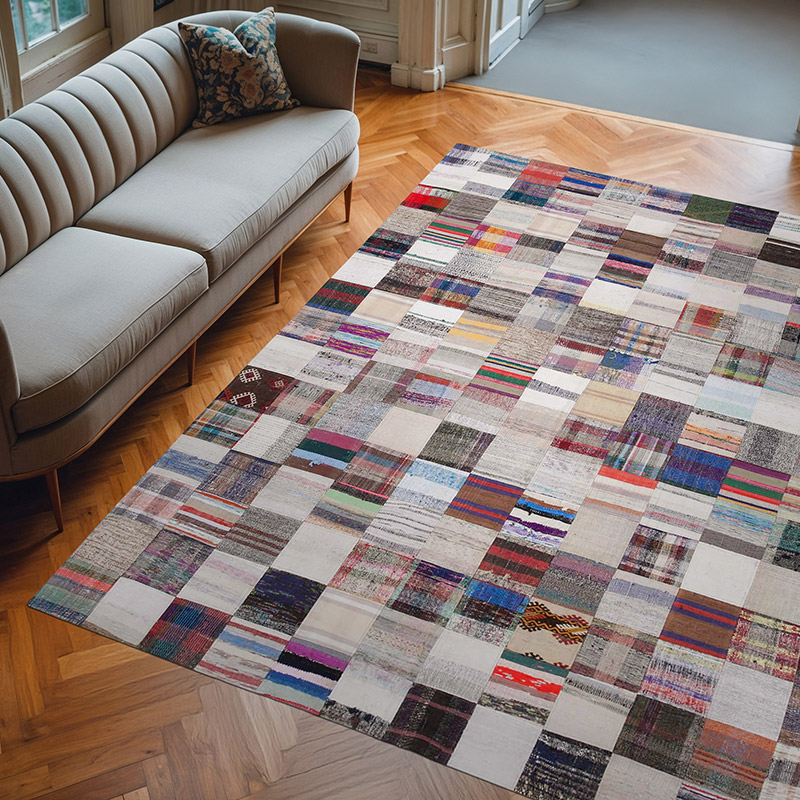 Alfombra Kilim De Retazos - 241 cm x 300 cm - K0058430