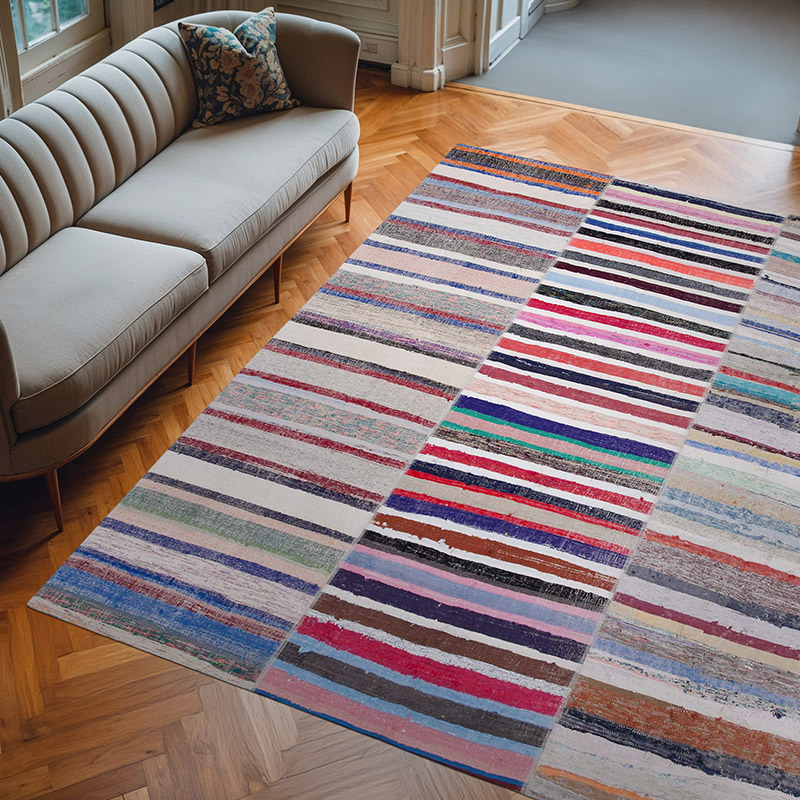 Patchwork Kilim Rug - 8'  x 9' 10" (96" x 118") - K0058432