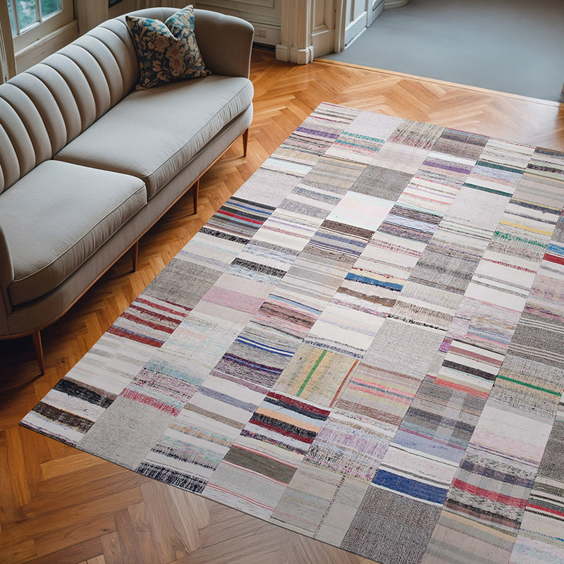 Patchwork Kilim Rug - 8' 2" x 9' 11" (98" x 119") - K0058433