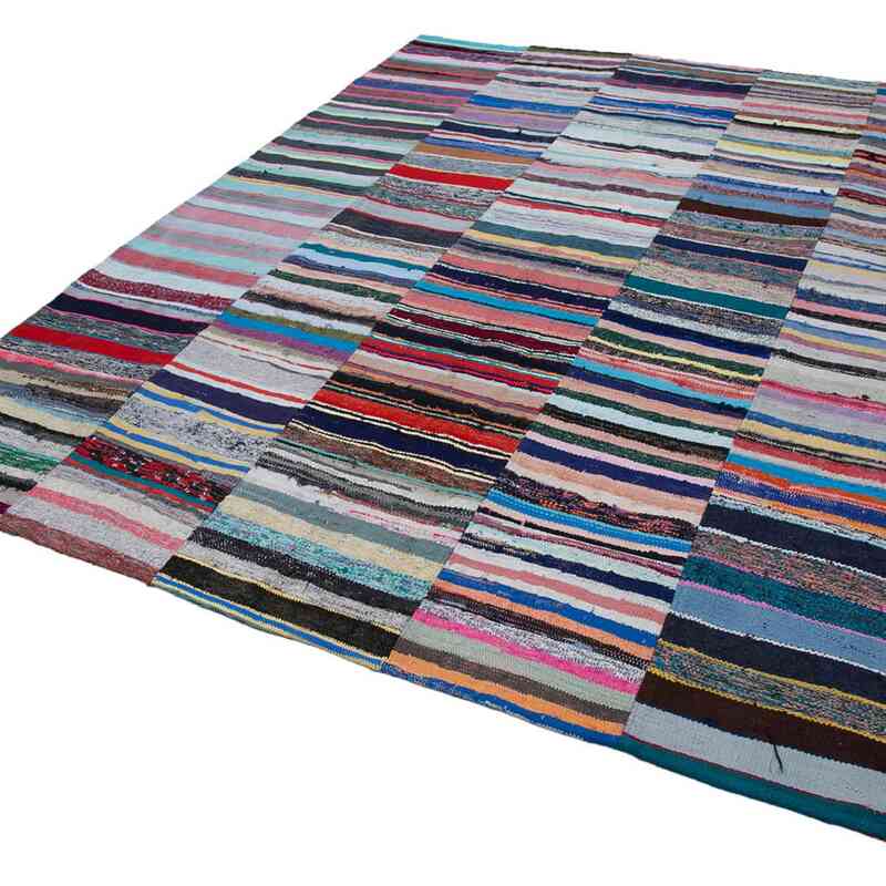 Multicolor Patchwork Kilim Rug - 8' 2" x 10' 1" (98" x 121") - K0058448