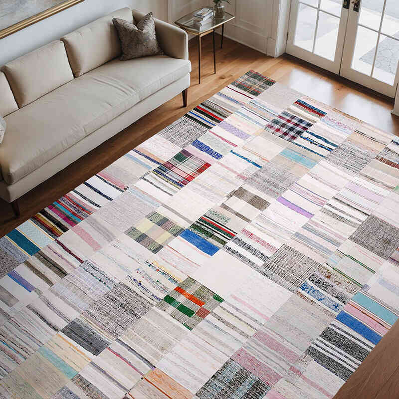 Patchwork Kilim Rug - 8' 2" x 11' 6" (98" x 138") - K0058460