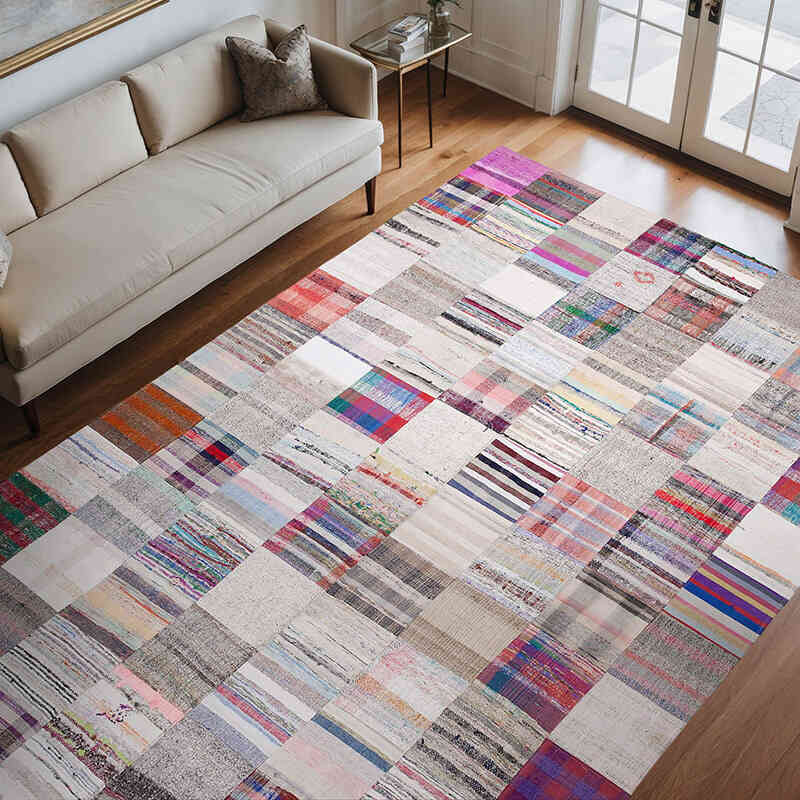 Patchwork Kilim Rug - 7' 10" x 11' 9" (94" x 141") - K0058468