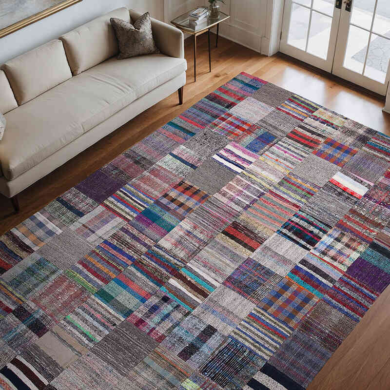 Patchwork Kilim Rug - 7' 10" x 11' 9" (94" x 141") - K0058470
