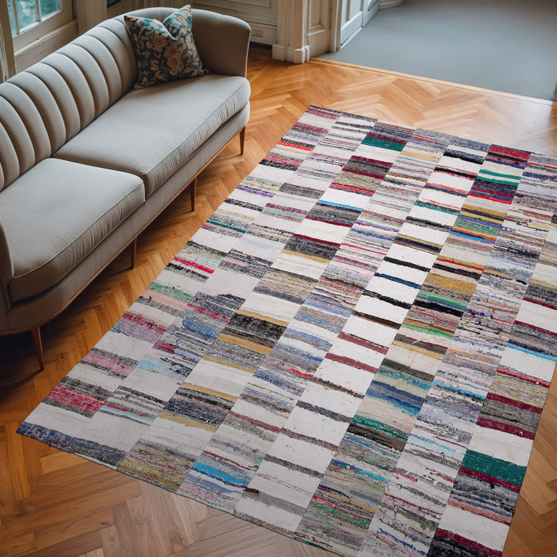 Alfombra Kilim De Retazos - 208 cm x 302 cm - K0058477