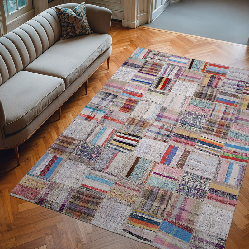Patchwork Kilim Rug - 6' 9" x 9' 9" (81" x 117") - K0058479