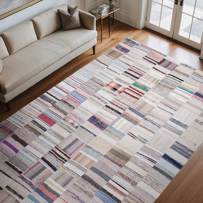 Alfombra Kilim De Retazos - 227 cm x 352 cm - K0058485