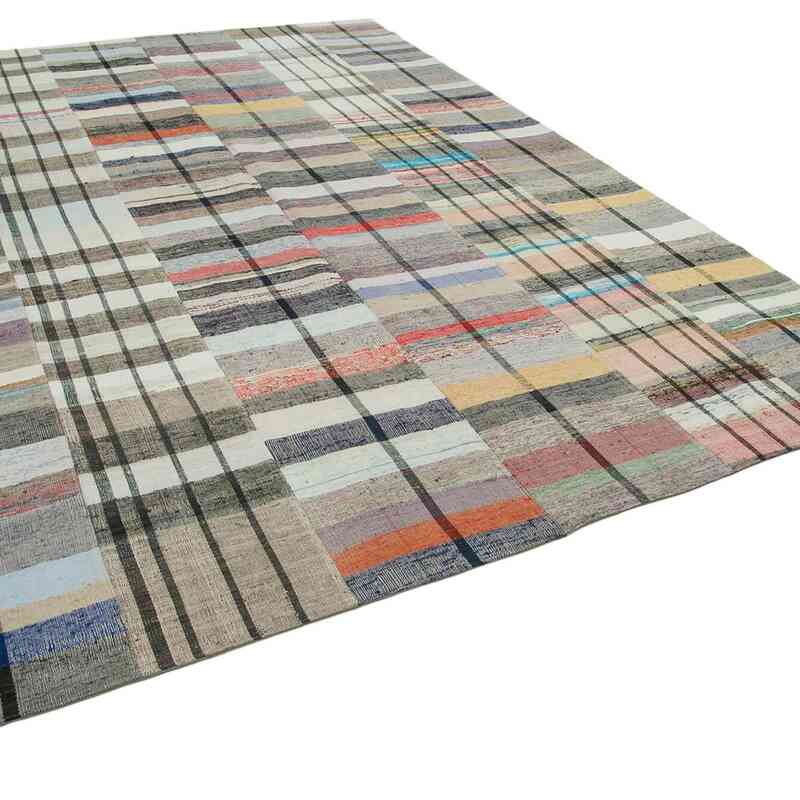 Multicolor Patchwork Kilim Rug - 8' 6" x 12' 2" (102" x 146") - K0058508