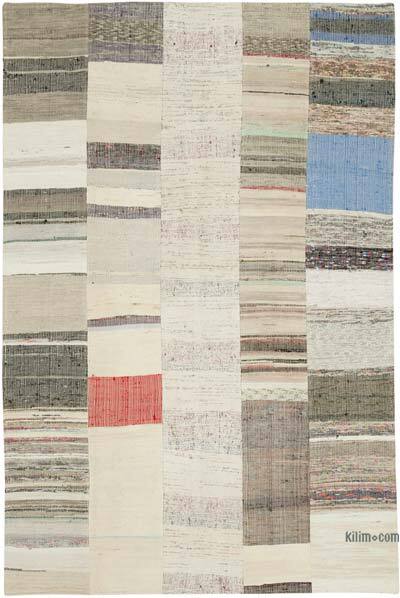 Çok Renkli Anadolu Çaput Patchwork Kilim - 170 cm x 260 cm