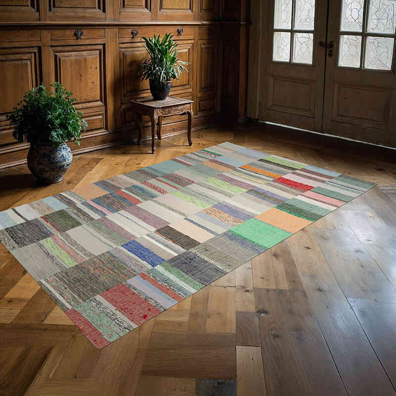 Alfombra Kilim De Retazos - 158 cm x 260 cm - K0058536