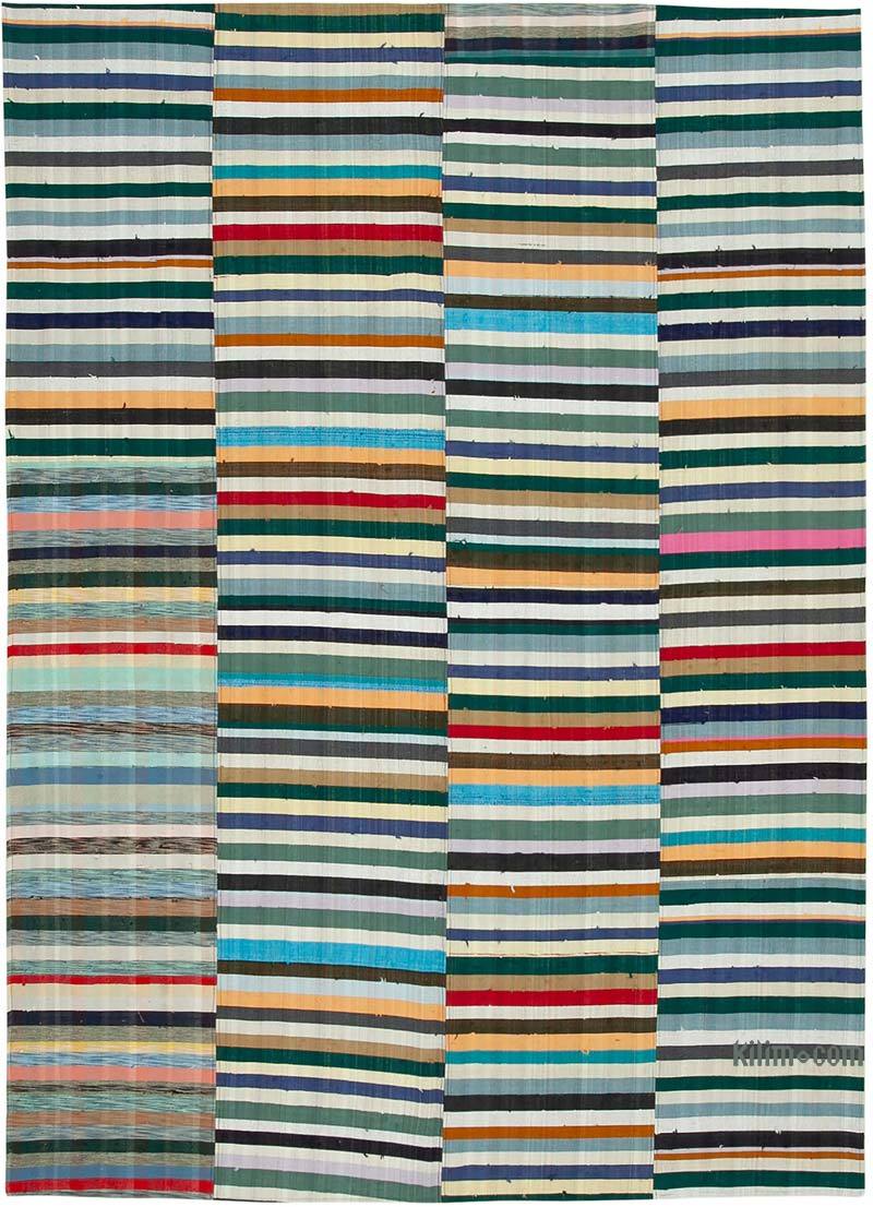 Multicolor Patchwork Kilim Rug - 7' 3" x 10' 1" (87" x 121") - K0058537