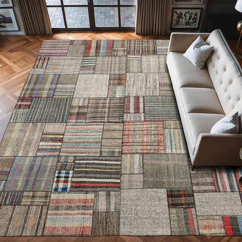 Anadolu Çaput Patchwork Kilim - 328 cm x 416 cm - K0058541