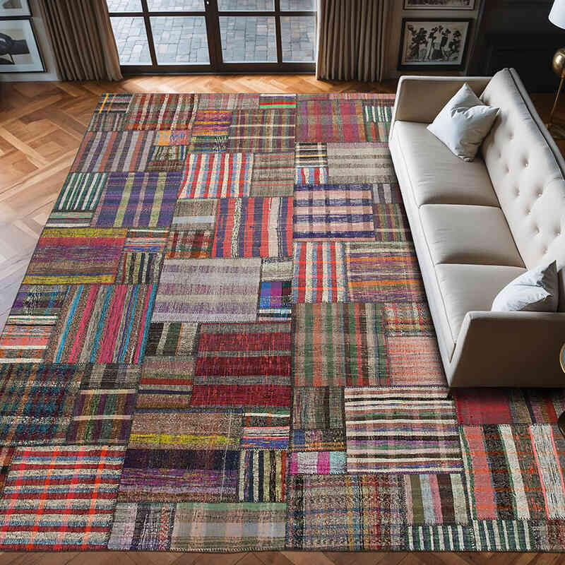 Alfombra Kilim De Retazos - 328 cm x 410 cm - K0058544
