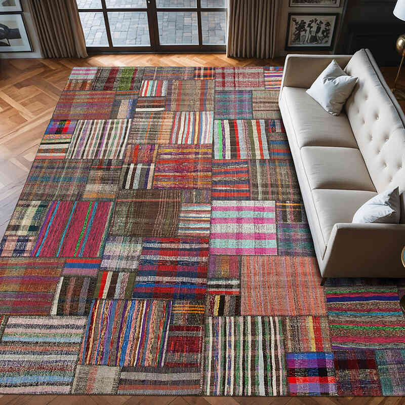 Patchwork Kilim Rug - 10' 9" x 13' 3" (129" x 159") - K0058546