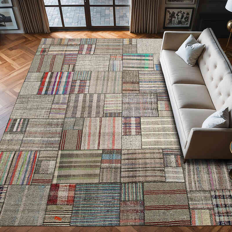 Patchwork Kilim Rug - 10' 10" x 13' 6" (130" x 162") - K0058547