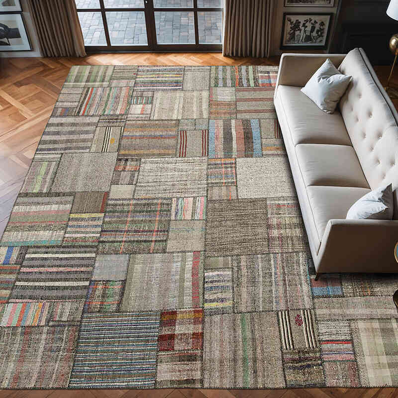 Anadolu Çaput Patchwork Kilim - 332 cm x 412 cm - K0058551