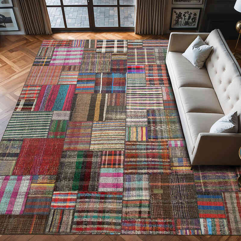 Anadolu Çaput Patchwork Kilim - 330 cm x 409 cm - K0058552