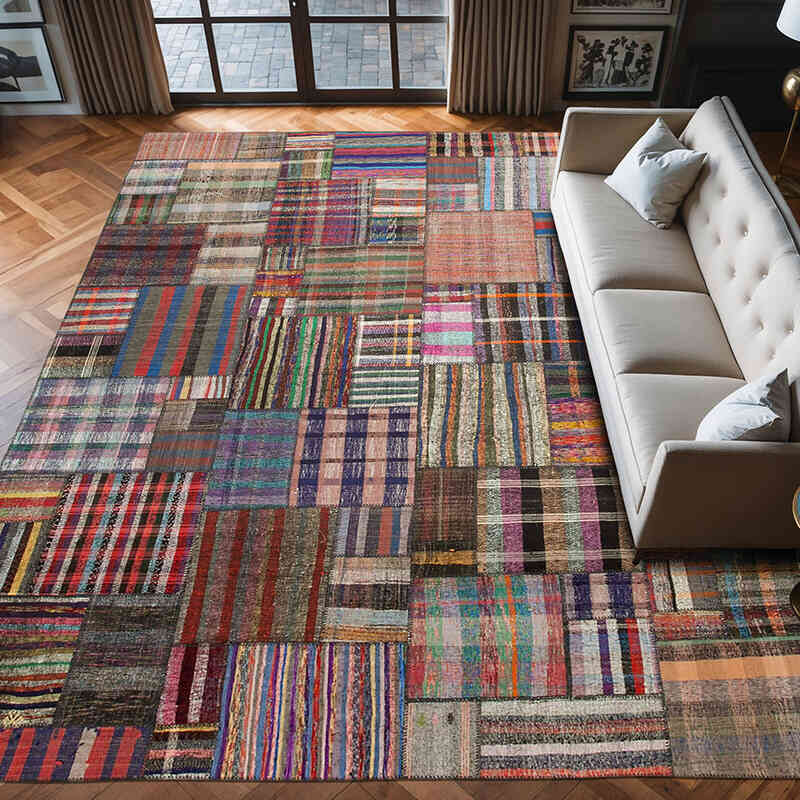 Patchwork Kilim Rug - 10' 9" x 13' 3" (129" x 159") - K0058554