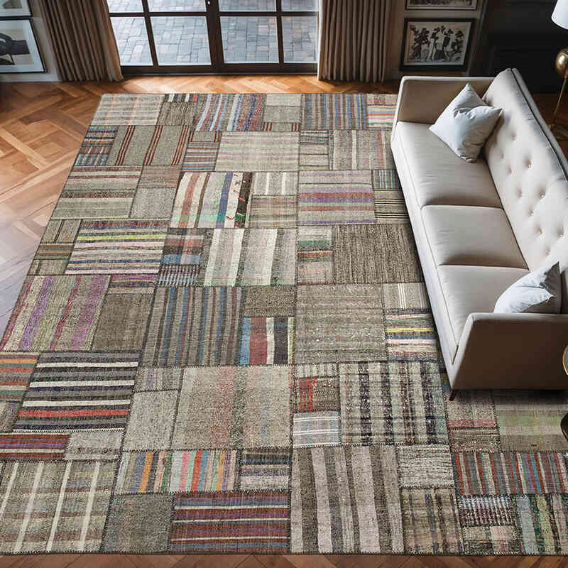 Alfombra Kilim De Retazos - 328 cm x 414 cm - K0058557