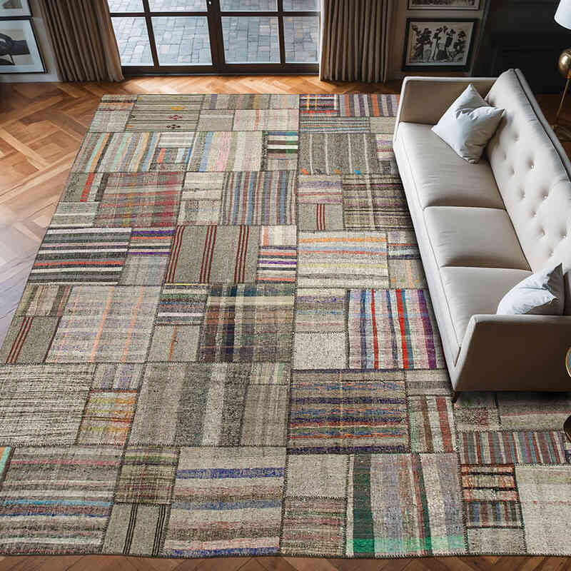 Alfombra Kilim De Retazos - 330 cm x 415 cm - K0058558