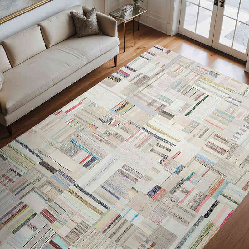 Patchwork Kilim Rug - 8'  x 11' 6" (96" x 138") - K0058564
