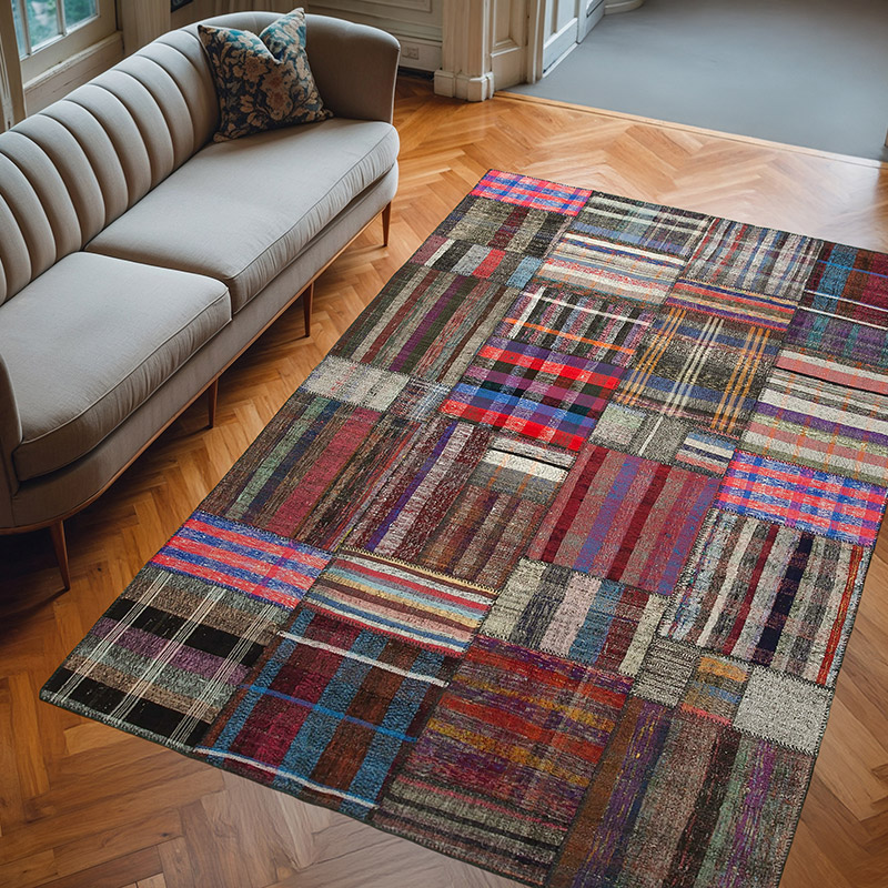 Alfombra Kilim De Retazos - 207 cm x 310 cm - K0058570