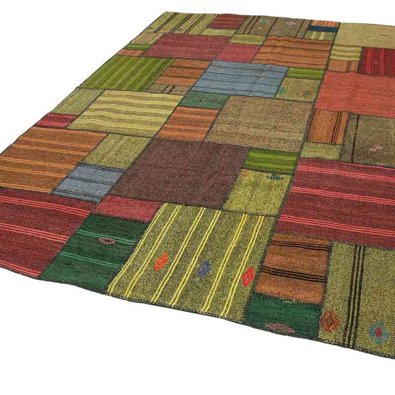 Multicolor Patchwork Kilim Rug - 8' 2" x 11' 7" (98" x 139") - K0058572