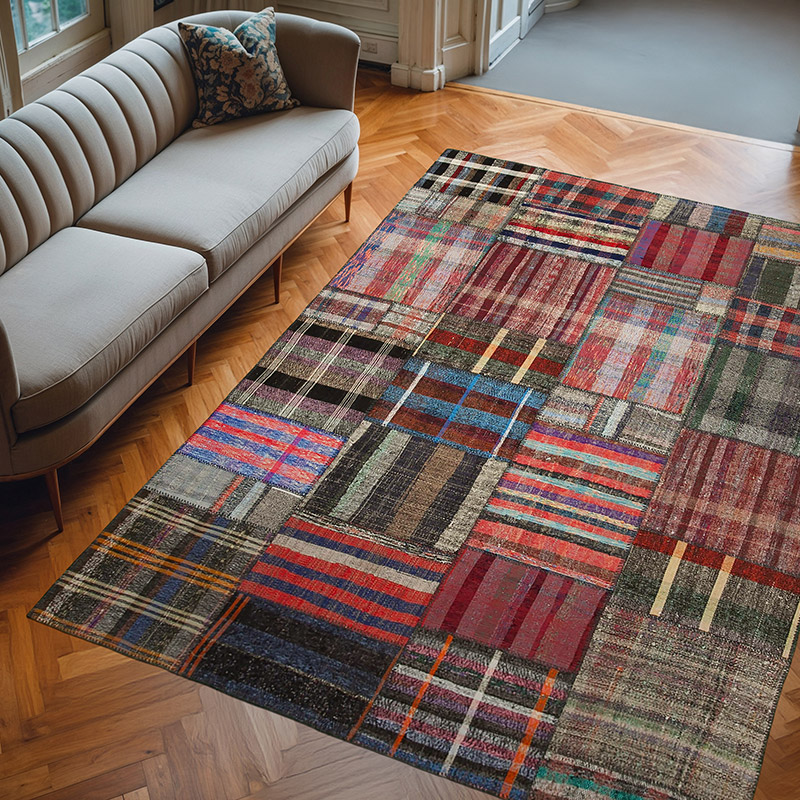 Anadolu Çaput Patchwork Kilim - 224 cm x 310 cm - K0058573