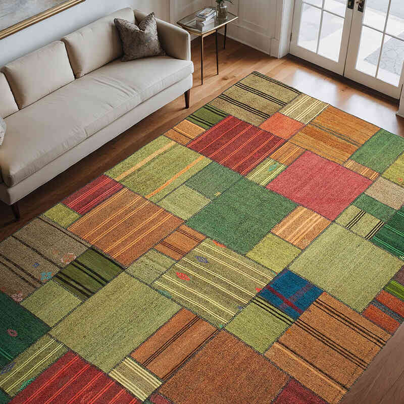 Patchwork Kilim Rug - 8' 2" x 11' 7" (98" x 139") - K0058574