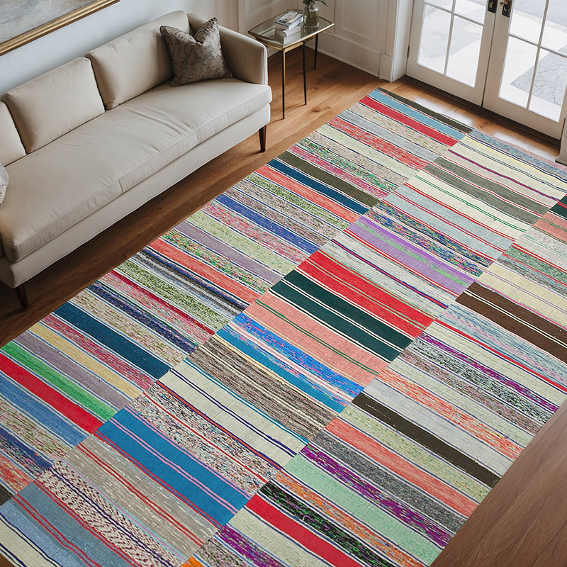 Alfombra Kilim De Retazos - 222 cm x 341 cm - K0058610