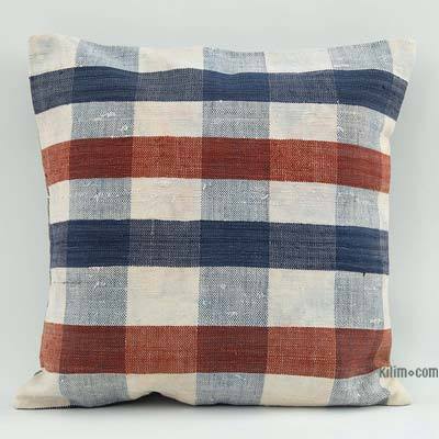 Lacivert Kilim Yastık Kılıfı - 50 cm x 50 cm