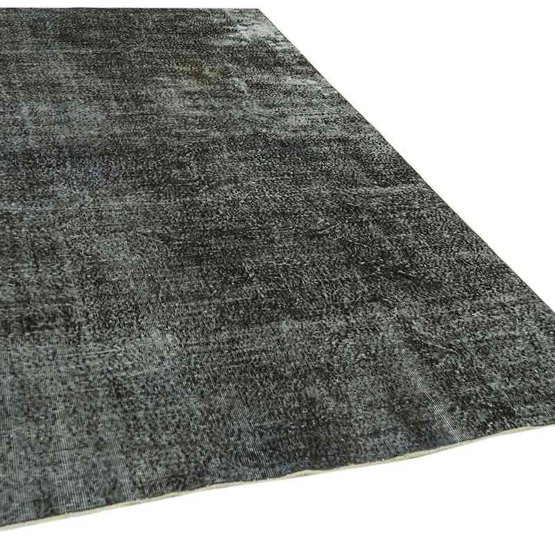 Black Over-dyed Vintage Hand-Knotted Turkish Rug - 5' 8" x 10' 9" (68" x 129") - K0059260