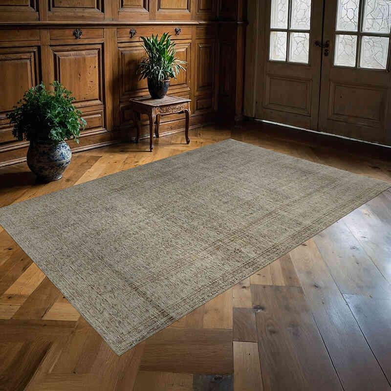 Lacivert Boyalı El Dokuma Anadolu Halısı - 157 cm x 235 cm - K0059280
