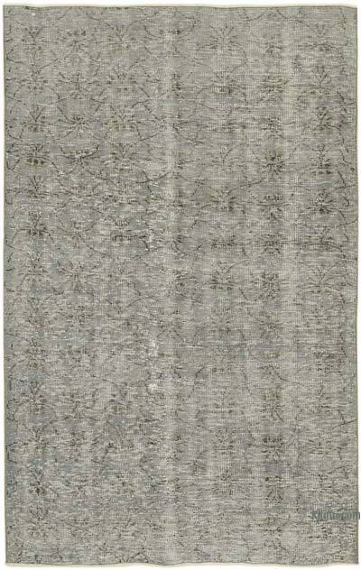 Blue Over-dyed Vintage Hand-Knotted Turkish Rug - 4' 8" x 7' 4" (56" x 88")