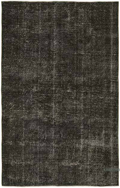 Siyah Boyalı El Dokuma Anadolu Halısı - 190 cm x 298 cm
