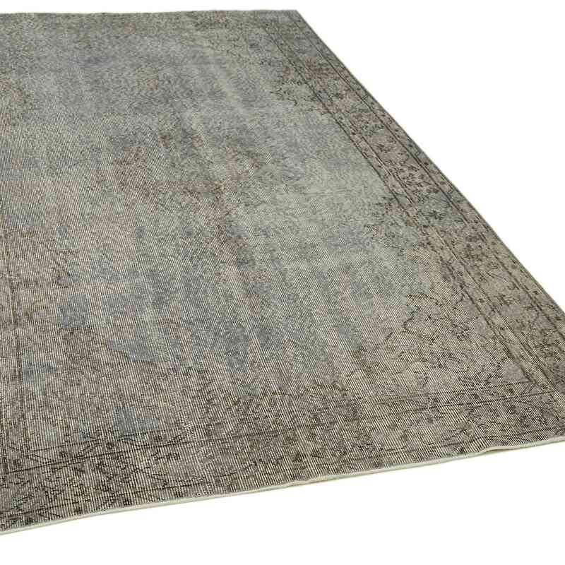 Grey Over-dyed Vintage Hand-Knotted Turkish Rug - 4' 11" x 8' 1" (59" x 97") - K0059292