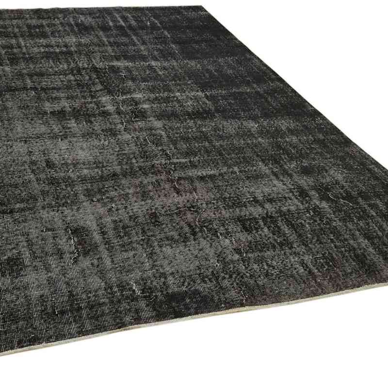 Negro Alfombra Turca Vintage Sobre-teñida - 209 cm x 304 cm - K0059296