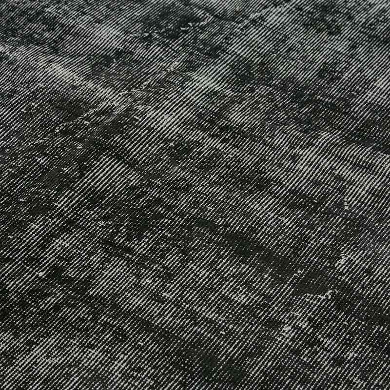 Negro Alfombra Turca Vintage Sobre-teñida - 209 cm x 304 cm - K0059296