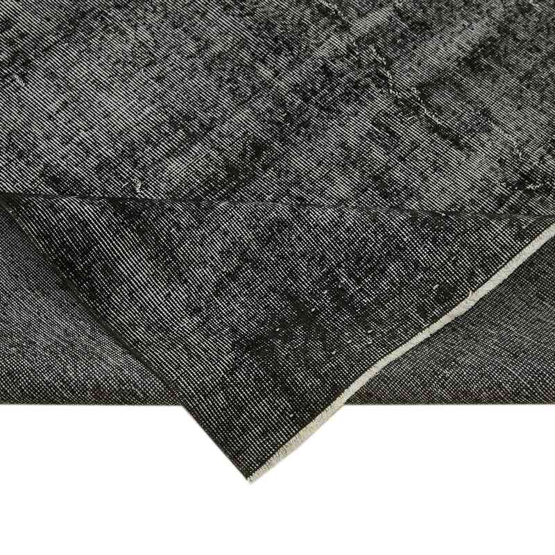 Negro Alfombra Turca Vintage Sobre-teñida - 209 cm x 304 cm - K0059296