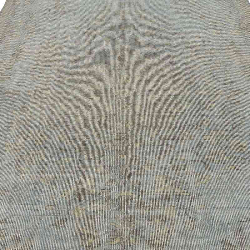 Blue Over-dyed Vintage Hand-Knotted Turkish Rug - 4' 9" x 8' 6" (57" x 102") - K0059308