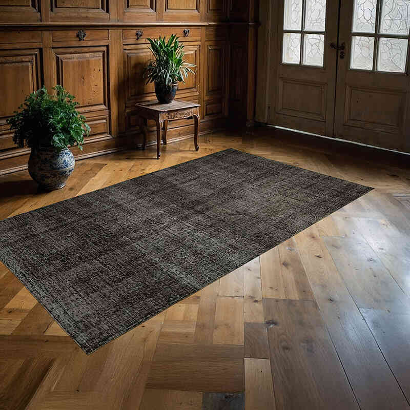 Over-dyed Vintage Hand-Knotted Turkish Rug - 4' 9" x 8' 6" (57" x 102") - K0059312