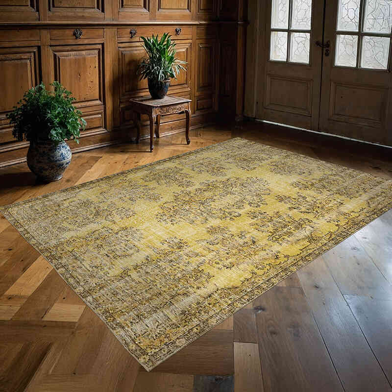 Boyalı El Dokuma Anadolu Halısı - 167 cm x 225 cm - K0059314