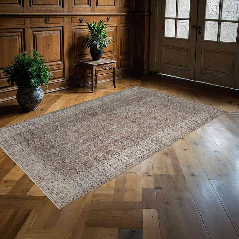 Vintage Turkish Hand-Knotted Rug - 5' 3" x 8' 6" (63" x 102") - K0059320