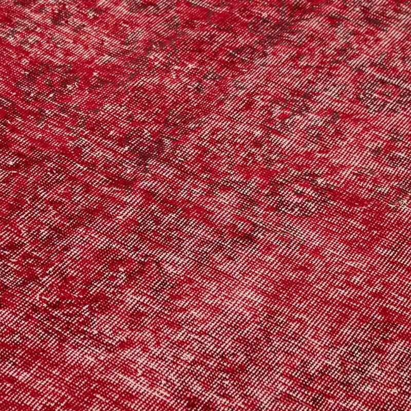Rojo Alfombra Turca Vintage Sobre-teñida - 155 cm x 264 cm - K0059323
