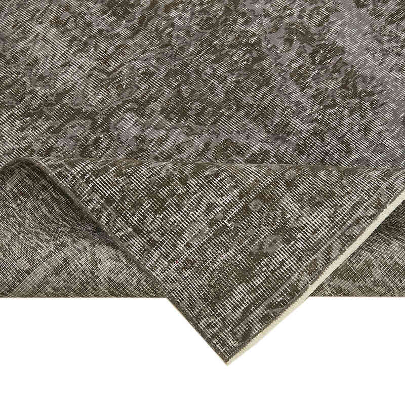 Gris Alfombra Turca Vintage Sobre-teñida - 162 cm x 230 cm - K0059338