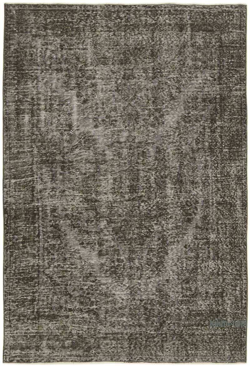 Gris Alfombra Turca Vintage Sobre-teñida - 162 cm x 230 cm - K0059338