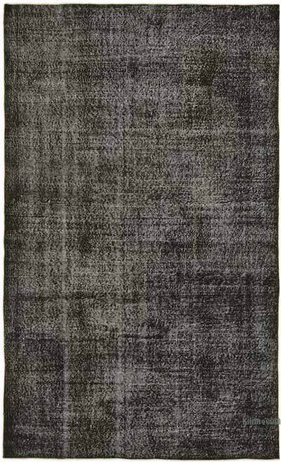 Siyah Boyalı El Dokuma Anadolu Halısı - 161 cm x 267 cm